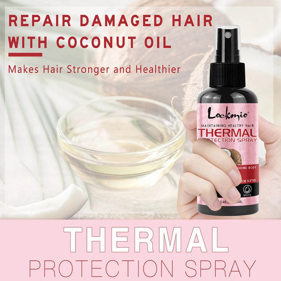 Spray protecteur thermique pour cheveux, sérum protecteur de chaleur, protège les cheveux des dommages causés par les UV, après-shampoing hydratant pour femmes