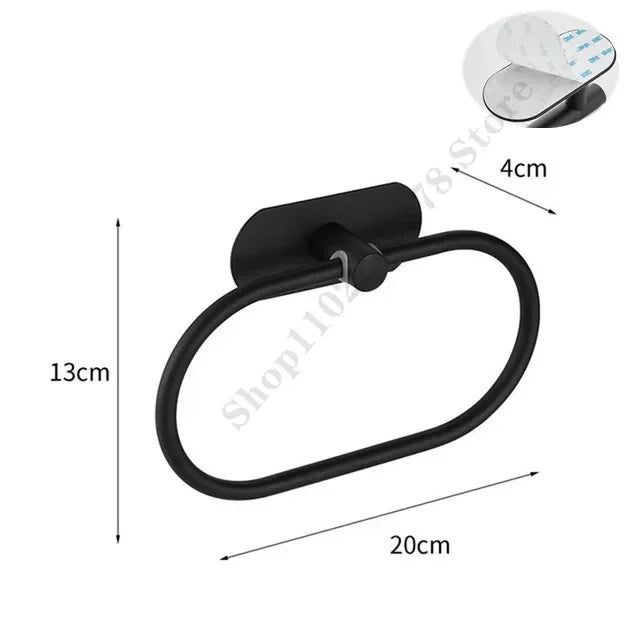 Support mural adhésif pour essuie-tout sous meuble, pour la cuisine et la salle de bain. Porte-rouleau d'essuie-tout doré