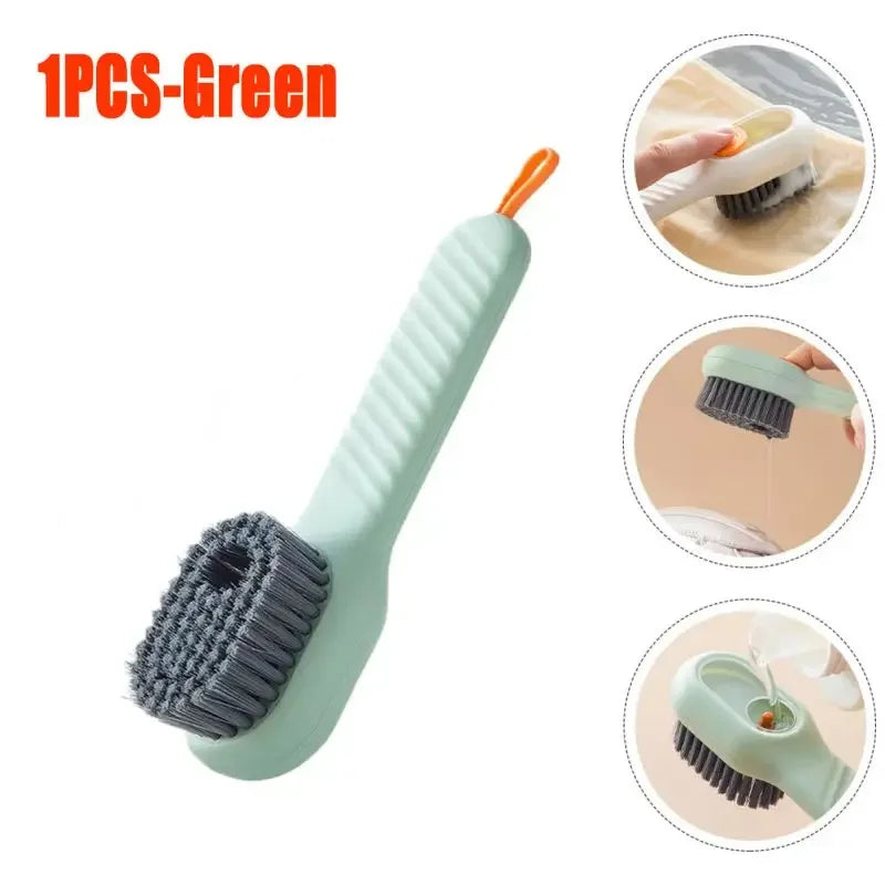 Cleaning Brush Soft Bristled Liquid Shoe Brush Long Handle Brush Clothes Brush Shoe Clothing Board Brush Household Cleaning Tool