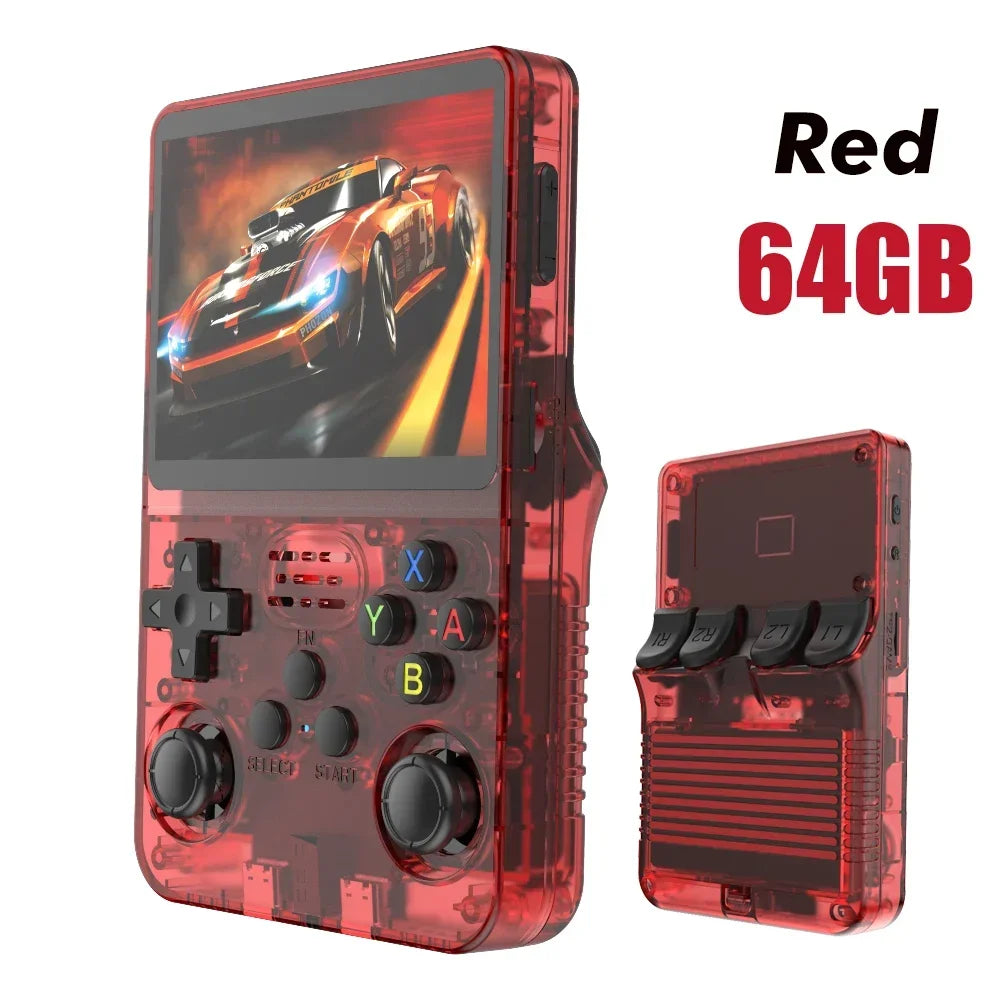 BOYHOM R36S Retro Handheld Video Game Console Linux System 3.5 Inch IPS Screen R35s Pro Portable Pocket Video Player 64GB Games