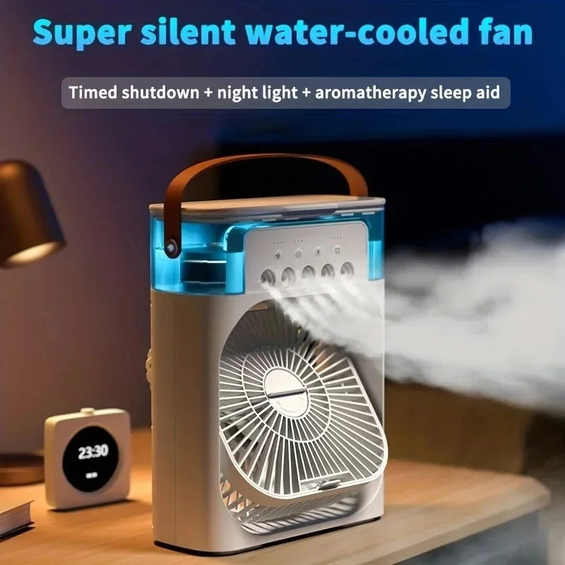 Climatiseur Portable 3 en 1, petit refroidisseur d'air domestique, veilleuses LED, humidificateur, réglage de l'air, ventilateurs pour la maison