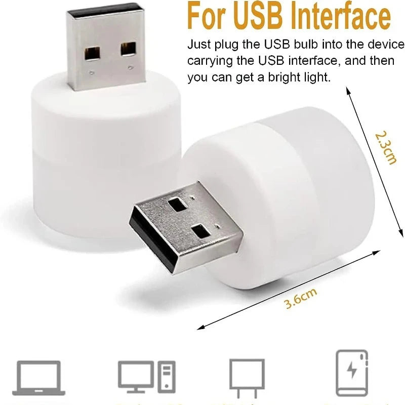 1/10Pcs Mini USB Veilleuse Blanc Chaud Protection Des Yeux Livre Lampe de Lecture Prise USB Ordinateur Mobile Alimentation LED Lampe De Nuit