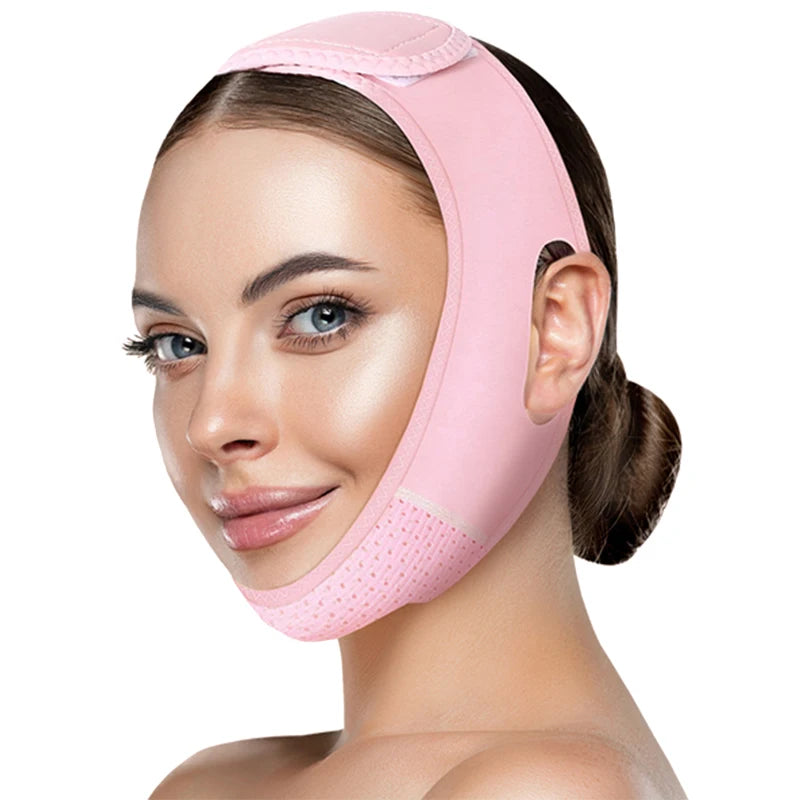 Masque en V réutilisable, correcteur de double menton, patch pour menton, mentonnière, ceinture en V, masque facial en V pour visage relâché
