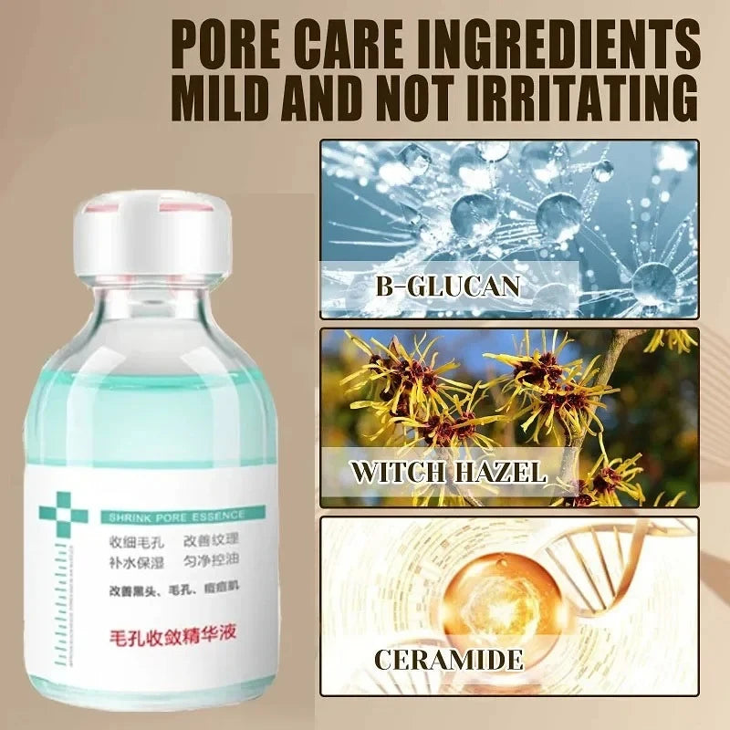 Sérum réparateur pour pores lissants, soin raffermissant à l'acide hyaluronique, soin nourrissant et hydratant pour le visage, resserre les pores