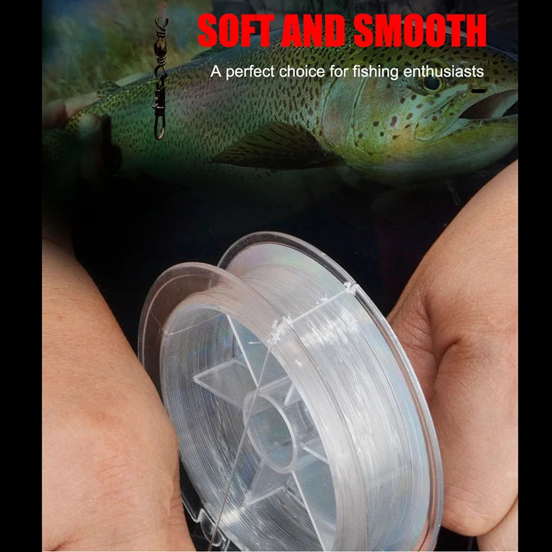 120M Fish Line 0.2mm-0.6mm 7.15LB-45LB Fluorocarbon Coating Treatment Process Carbon Surface Nylon Molecules Fresh Water
