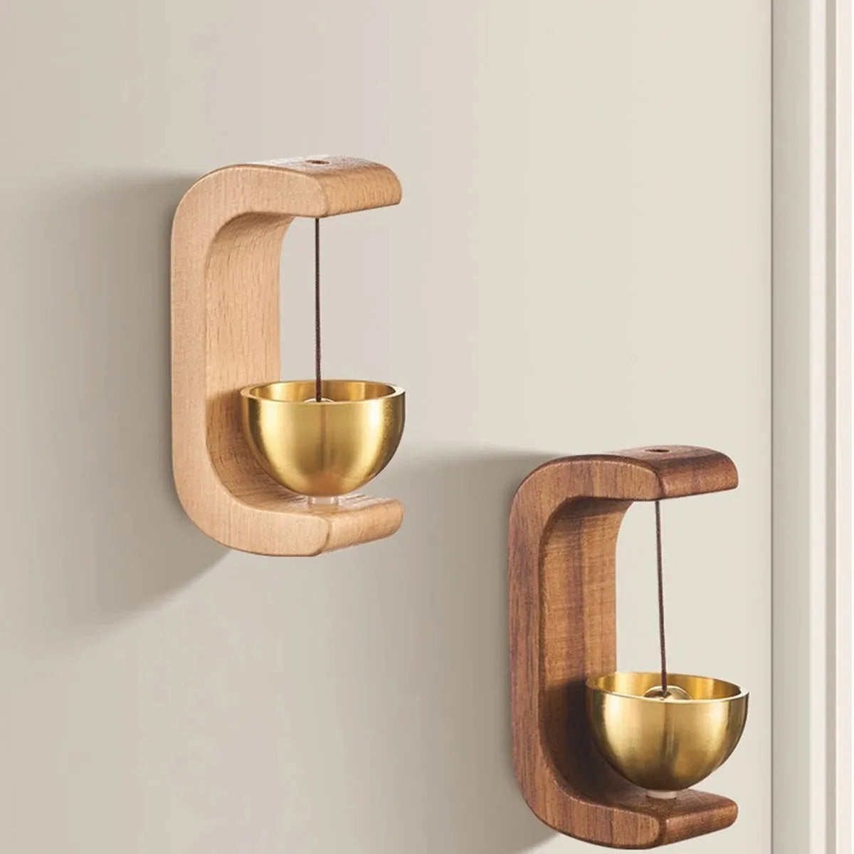 Carillons éoliens japonais en bois à suspendre, sonnette sans fil, clochette décorative pour porte d'entrée, pour l'ouverture de la maison
