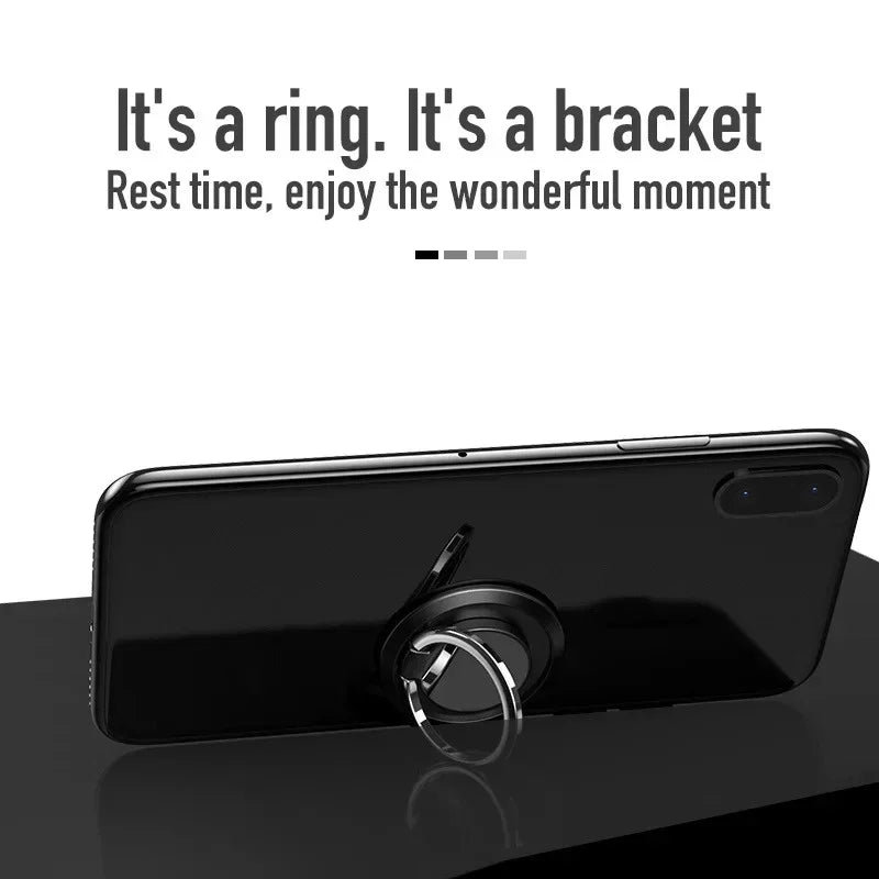 Support de bague de doigt, poignée rotative à 360 degrés pour téléphone portable et voiture, support magnétique pour arrière de téléphone, tampon autocollant universel