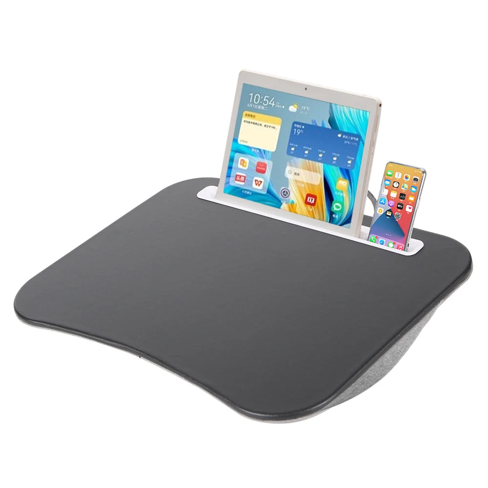 Bureau multifonctionnel pour ordinateur portable MUMUCC avec coussin et garni de particules de mousse, petite table d'appoint, grand tapis de souris rigide