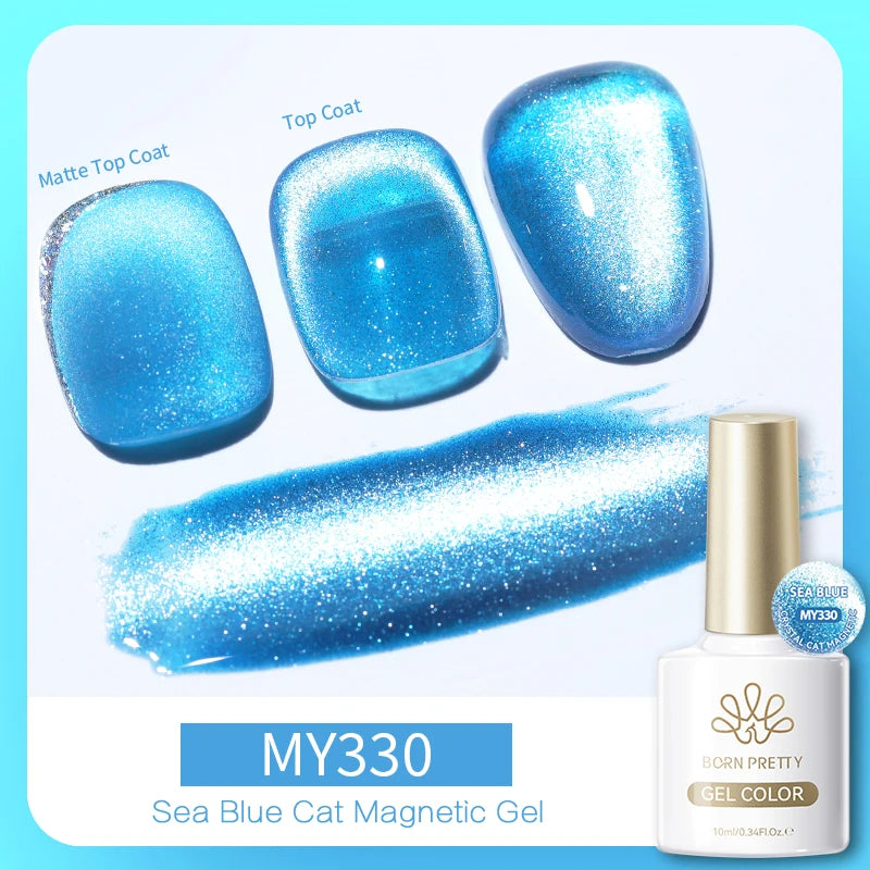 Vernis à ongles magnétique gel BORN PRETTY 10 ml Argent Clair de Couleur Chat - Accessoires pour les ongles - Vernis semi-permanent pour ongles d'automne et d'hiver