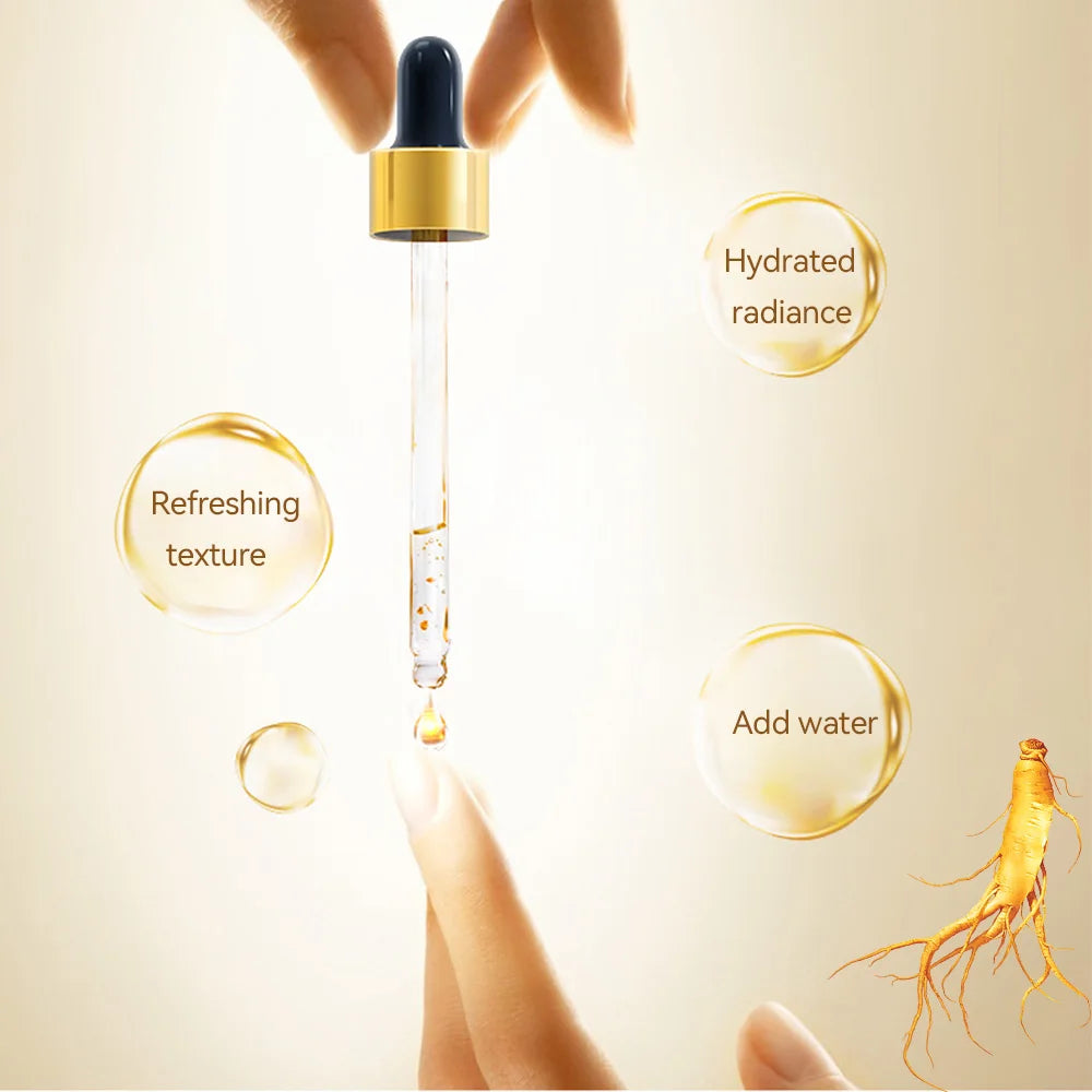Sérum visage anti-âge 100 ml à l'acide hyaluronique, à l'or 24 carats et à la nicotinamide : sérum liftant au collagène, soin éclaircissant et anti-âge