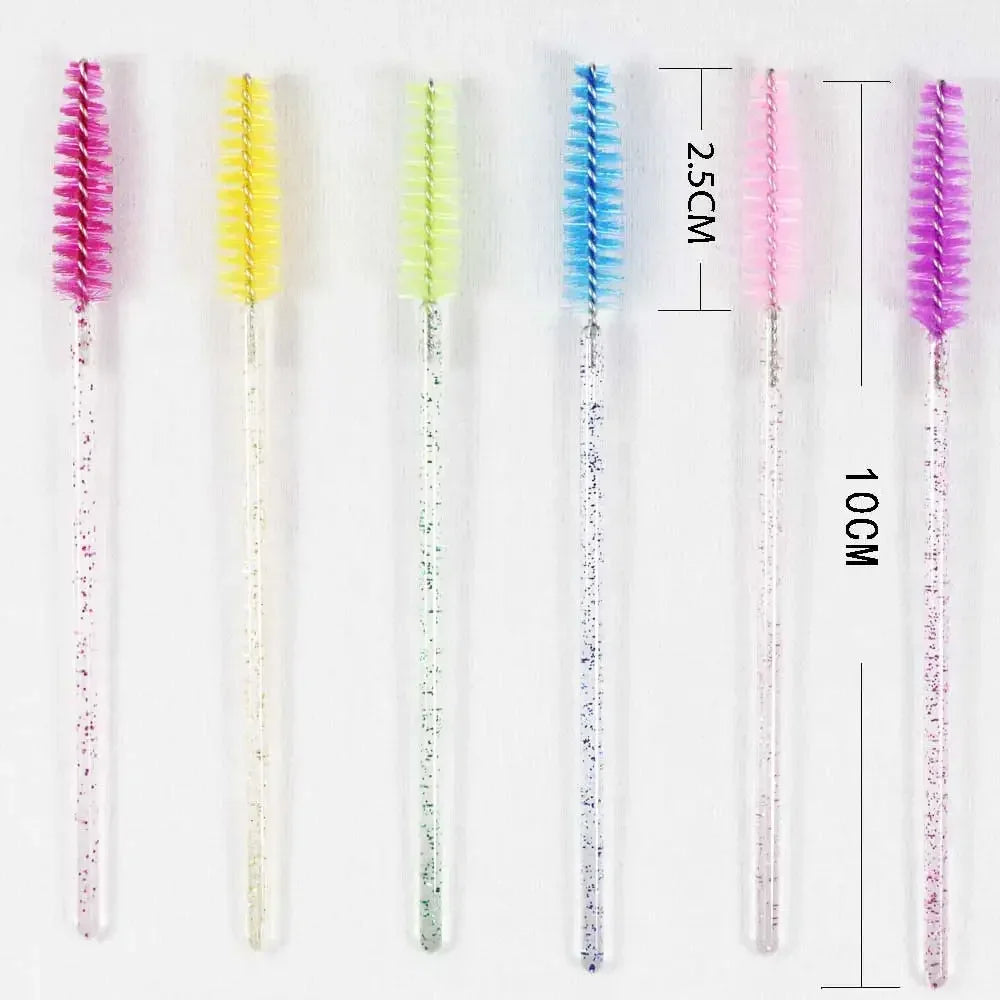 Brosse à cils en cristal jetable, peigne, Extension de cils, baguettes de Mascara, maquillage professionnel, outil de beauté, 50 pièces