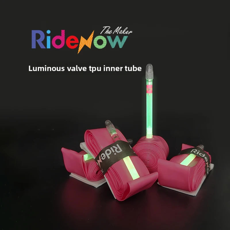 Chambre à air Ridenow pour vélo de route, lumineuse, tige en TPU, ultra-légère, valve française, 36 g, 65 mm