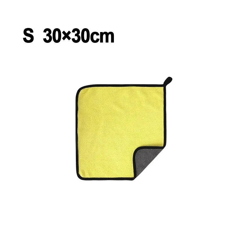 Serviette de lavage de voiture Ultra douce, chiffon d'entretien de voiture en microfibre, chiffon de séchage de nettoyage de voiture, chiffons de nettoyage à Double couche