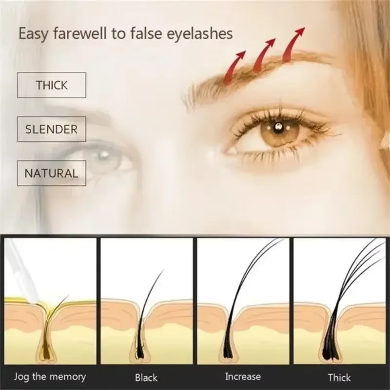 Sérum pour une croissance rapide des sourcils et des cils, produit anti-chute, prévient la calvitie, sourcils plus fournis, plus épais et plus longs, maquillage des sourcils