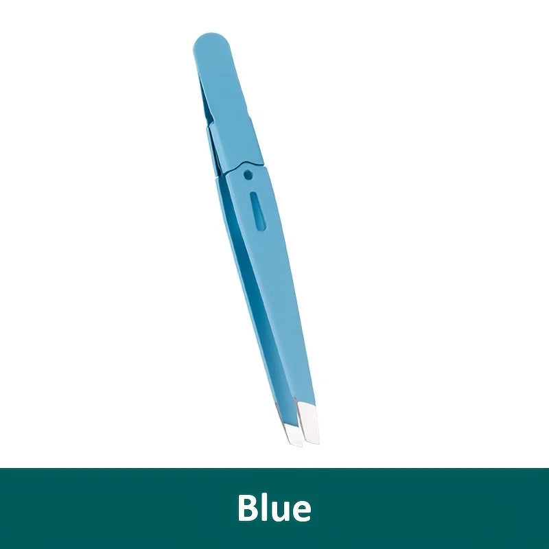 Pince à sourcils colorée, beauté des cheveux, extracteur de poils fins, en acier inoxydable, pinces à sourcils inclinées, outils de maquillage