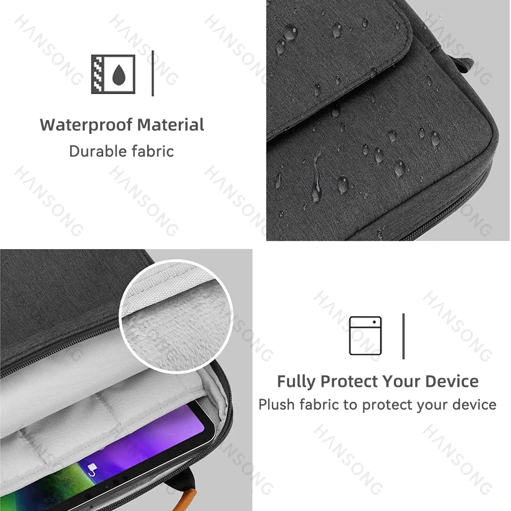 Étui pour tablette compatible avec Samsung Galaxy Tab S6 Lite, Galaxy Tab S7, iPad Pro 11, iPad 9.7 et tablettes de 9 à 11 pouces : sacoche de transport et étui de rangement