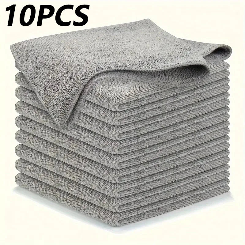 Chiffons de nettoyage en microfibre épaisse, non pelucheux, réutilisables et absorbants pour vitres de voiture.