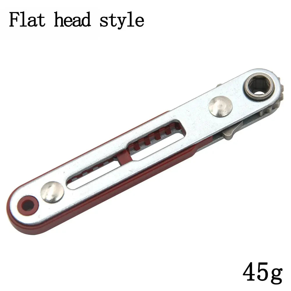 Multifunctional Bidirectional Forward and Reverse Ratchet Screwdriver Elbow Flat Head Wrench Cross Screwdriver Slotted Tool