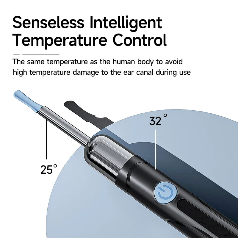 Endoscope WiFi 4.2mm 1080P, caméra de sélection d'oreille avec Base de cuillère d'oreille pour iOS/Android, Otoscope de nettoyage d'oreille avec outil d'élimination du cérumen