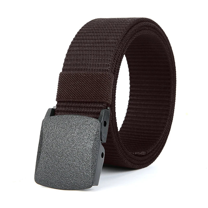 Ceinture pour hommes en plein air décontracté toile ceinture métal gratuit formation Nylon ceinture tactique avec pantalon jean ceinture sport ceintures pour hommes femmes