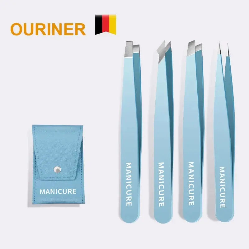 Pince à épiler à sourcils colorée, outil de beauté pour l'épilation des poils fins, pinces à sourcils biseautées en acier inoxydable, outils de maquillage pour l'épilation