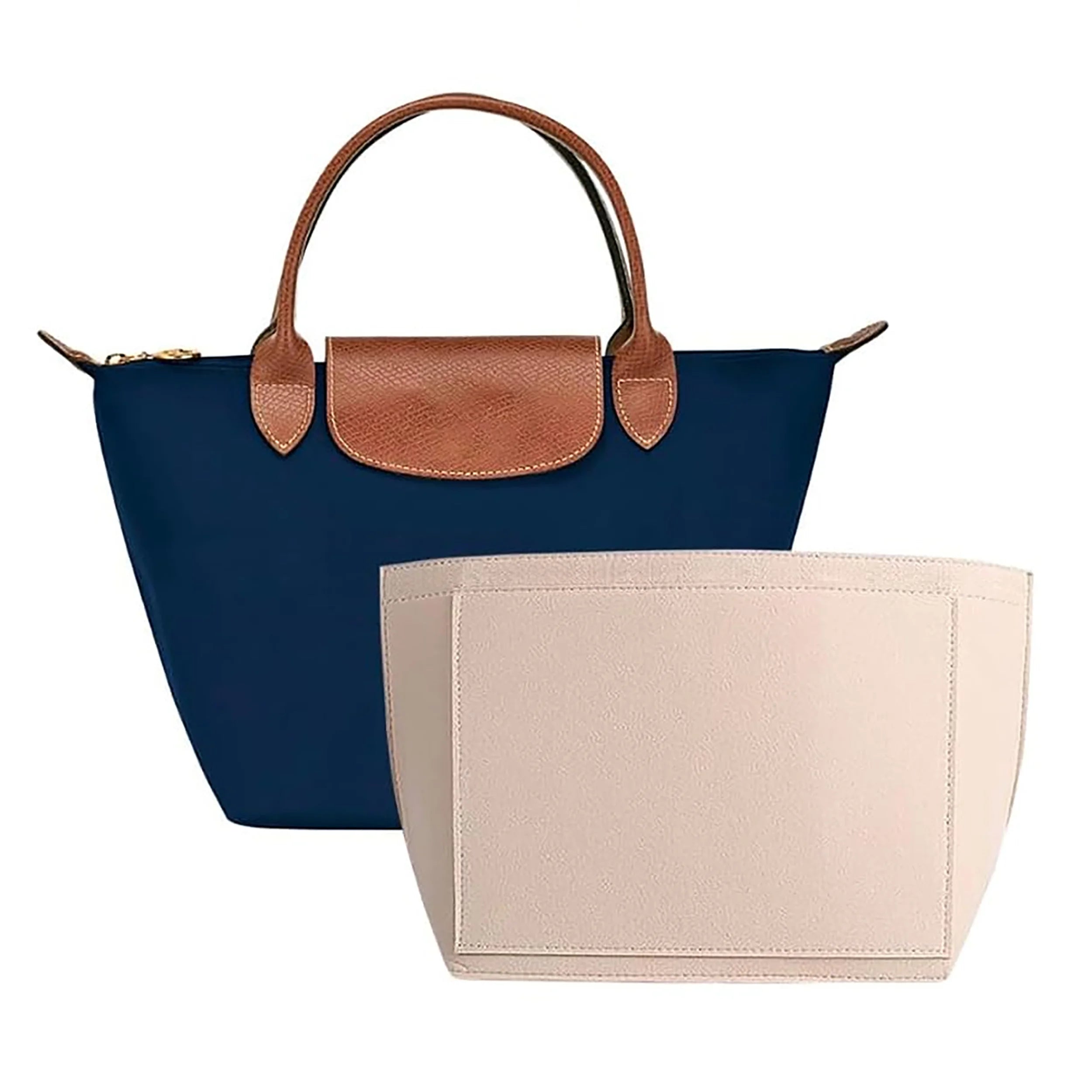 Sac à insertion en feutre adapté au sac à main Longchamp, sac de doublure en tissu feutré, sac de maquillage, Support de voyage, organisateur de sac à main Portable
