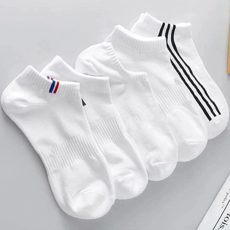 1 paire de chaussettes confortables et respirantes en coton pour hommes, chaussettes d'été pour hommes