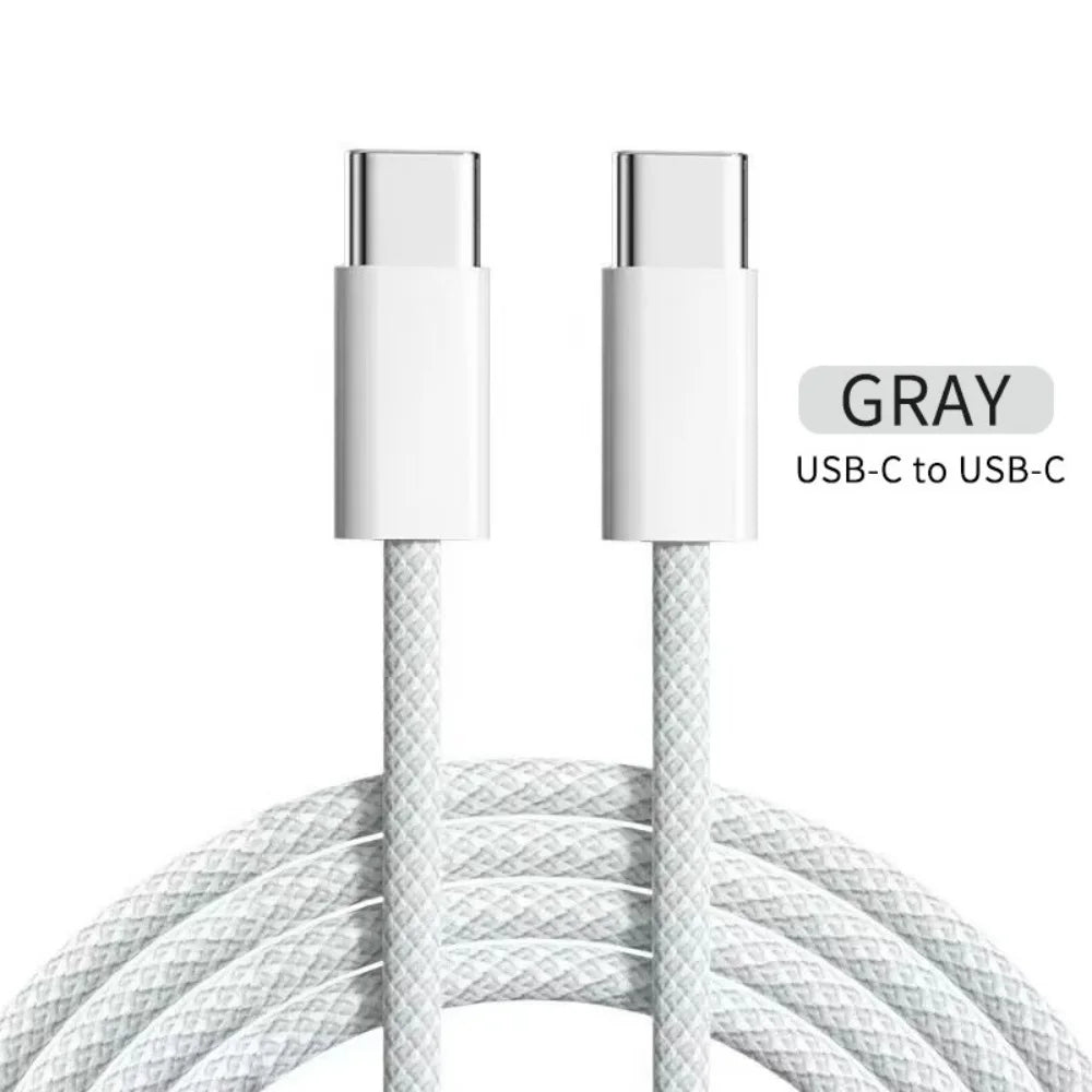 PD 60W chargeur rapide 5A USB C à câble de Type C pour Apple iPhone 16 15 Pro Max Plus charge rapide pour Huawei Samsung Xiaomi câble