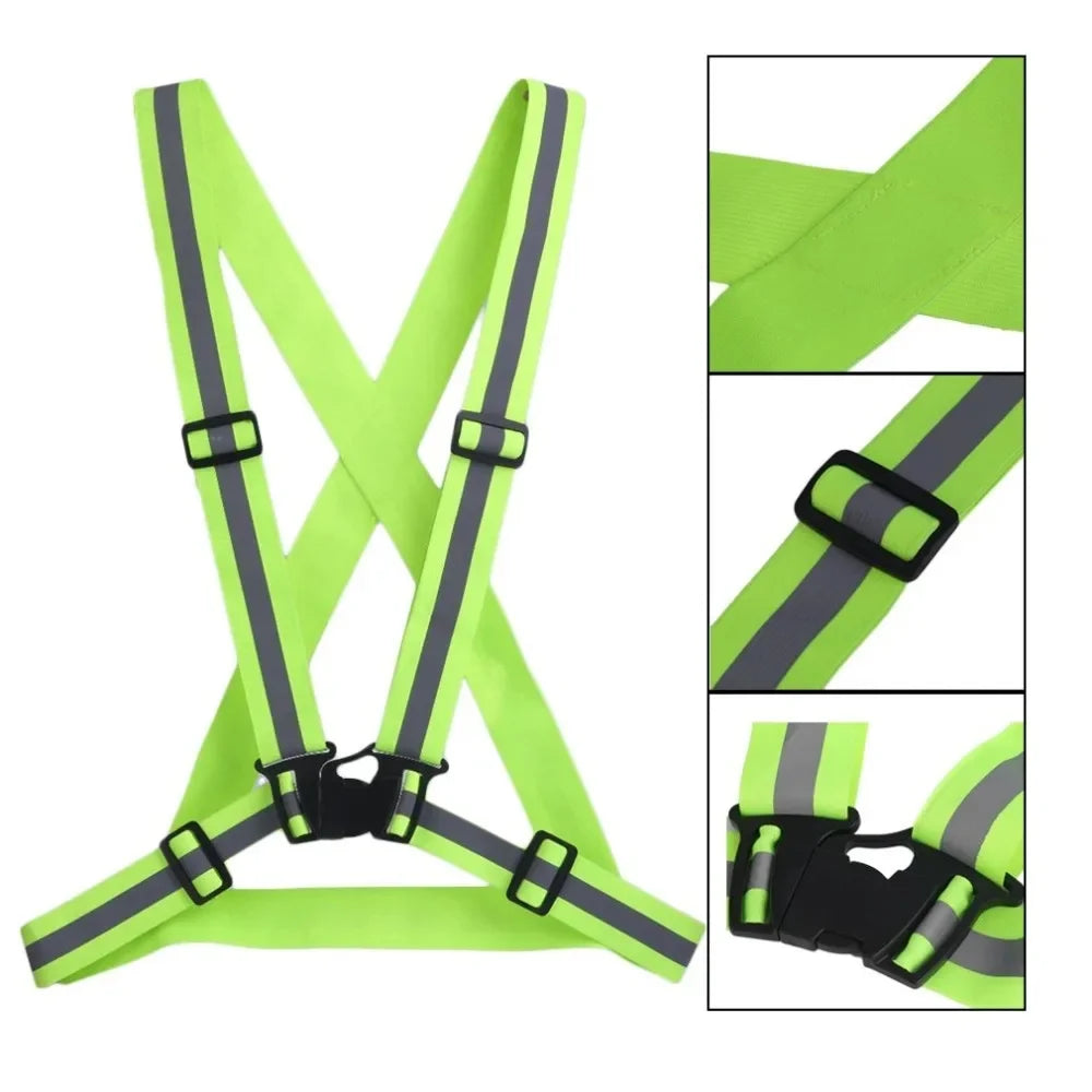 Vêtements de voiture pour la sécurité, gilet de sécurité routière jaune pour l'extérieur, pour la course, le cyclisme, le sport