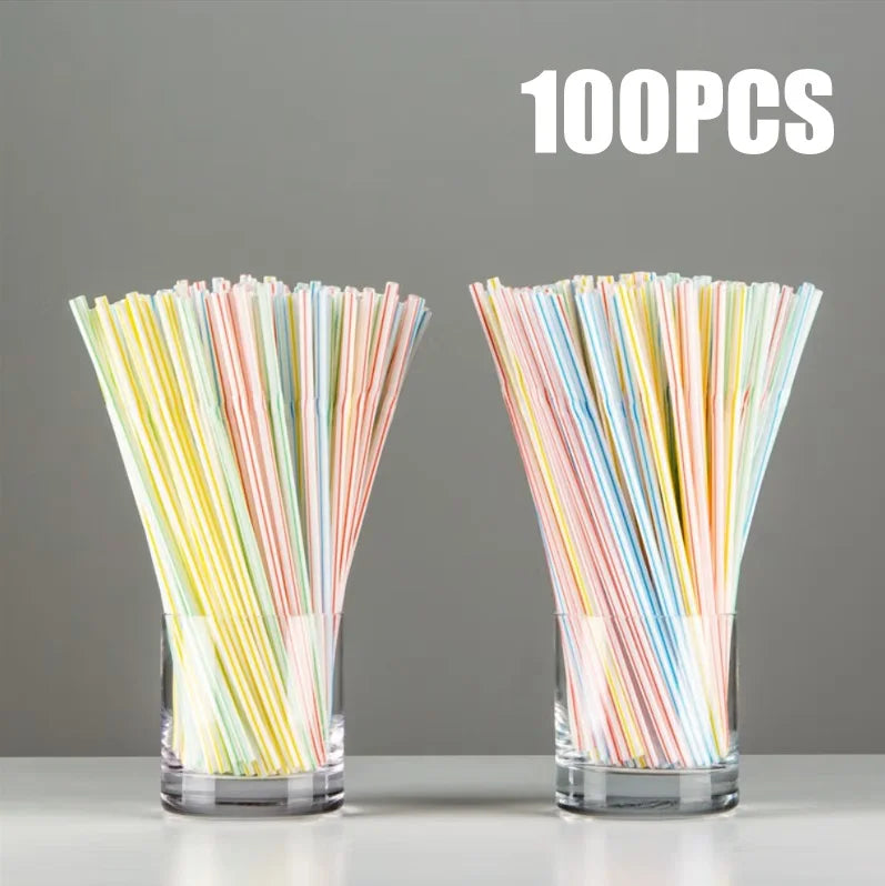 50-1000 pièces paille multicolore boire des pailles d'art pour les fournitures de fête de mariage boisson cuisine Cocktail paille à boire