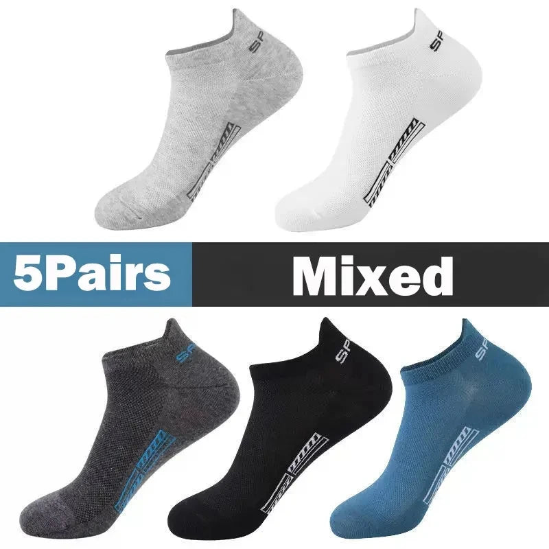 Chaussettes homme cheville tendance, style sport, anti-odeurs, absorbantes, respirantes et invisibles, disponibles en lots de 5, 10, 20 ou 30 paires