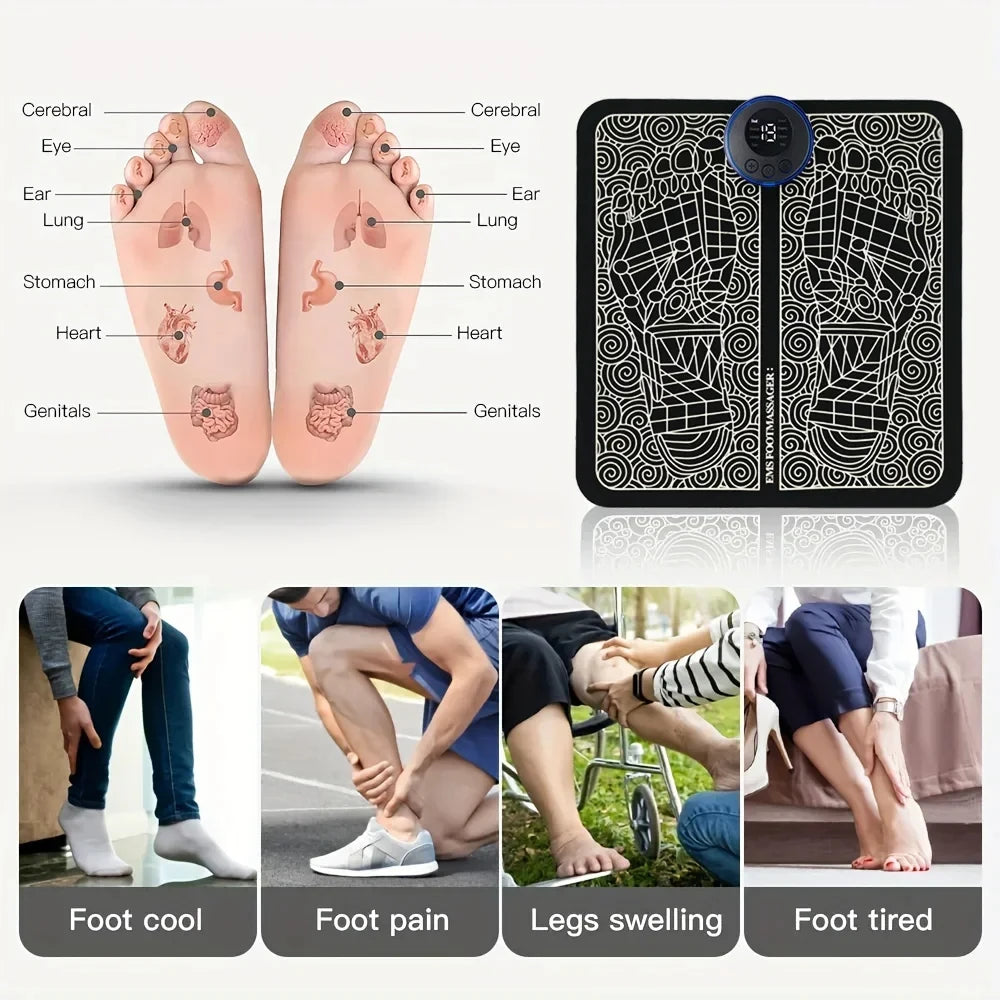 Coussin de Massage électrique des pieds, entraîneur de Relaxation musculaire, pour Massage, Fitness, Sport de plein air, relaxation en famille à domicile