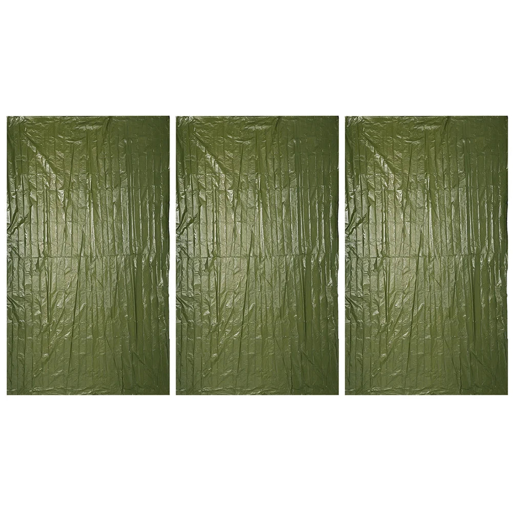 Lot de 3 couvertures de survie aluminisées professionnelles et durables, idéales pour le camping et les situations d'urgence