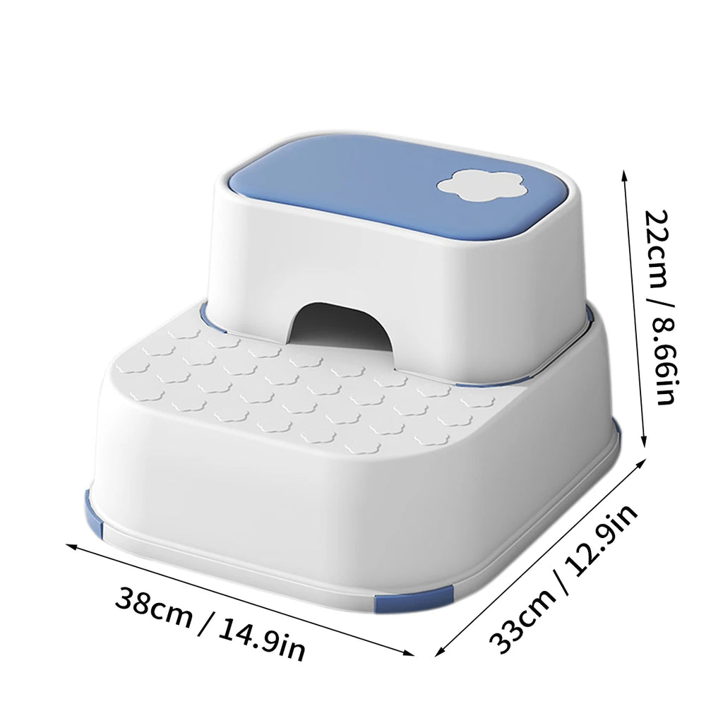 Marche pied de salle de bain antidérapant pour enfants WORTHBUY, idéal pour l'apprentissage de la sécurité et le lavage des mains dans le salon ou la salle de bain.