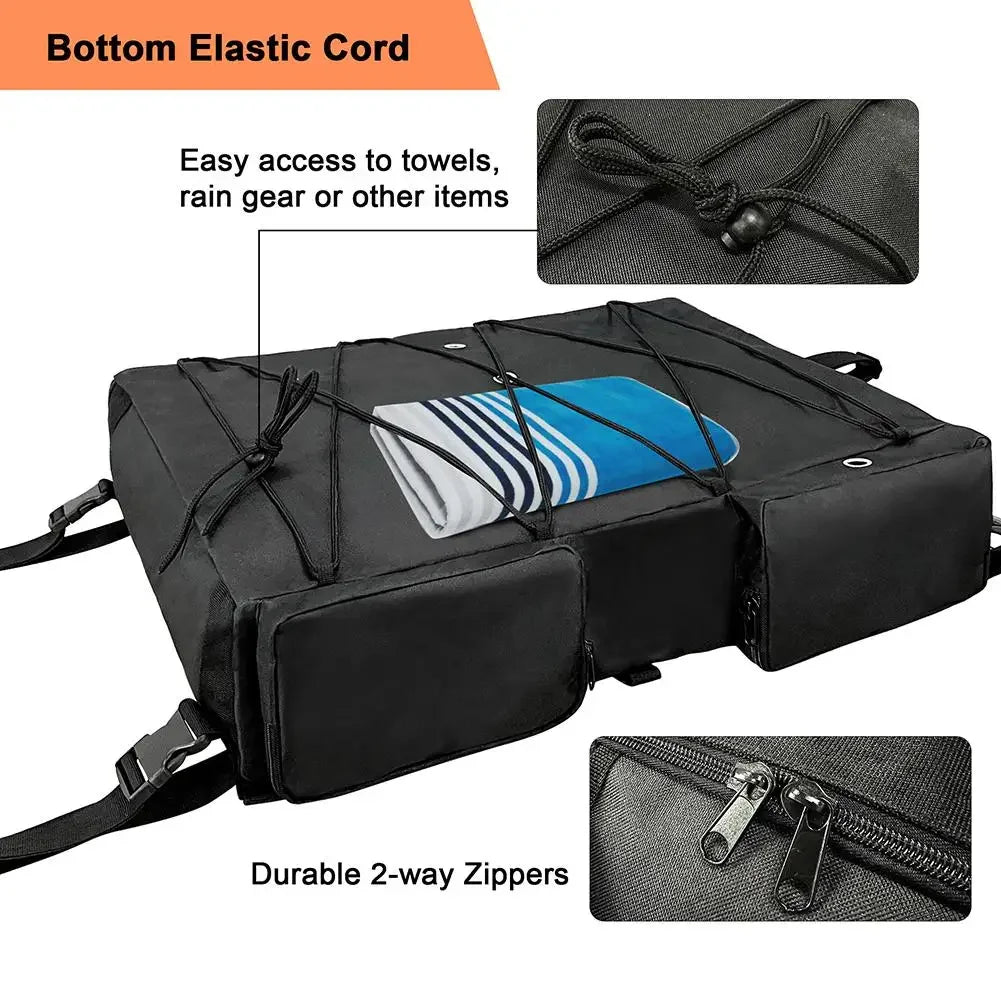 Sacs de stockage pour bateaux de kits d'évacuation en cas d'inondation, gilets de sauvetage, sac de rangement T-top avec corde élastique, sac de rangement étanche en tissu Oxford 600D grande capacité