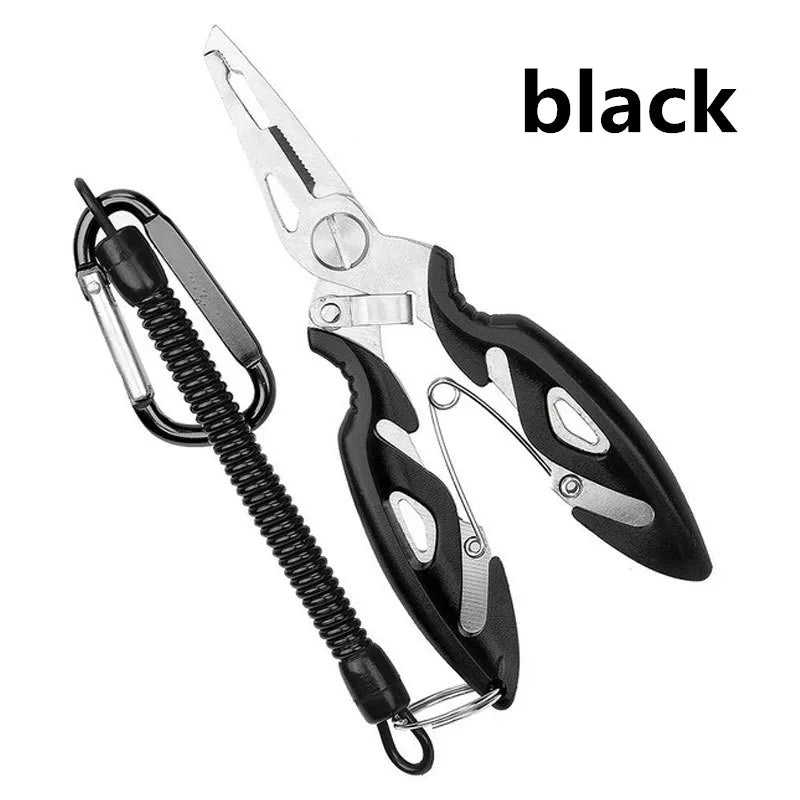 Pince de pêche, coupe-fil, ciseaux, mini dégorgeoir, outils multifonctions, nouvelle mâchoire à bec noir, plomb de pêche d'extérieur