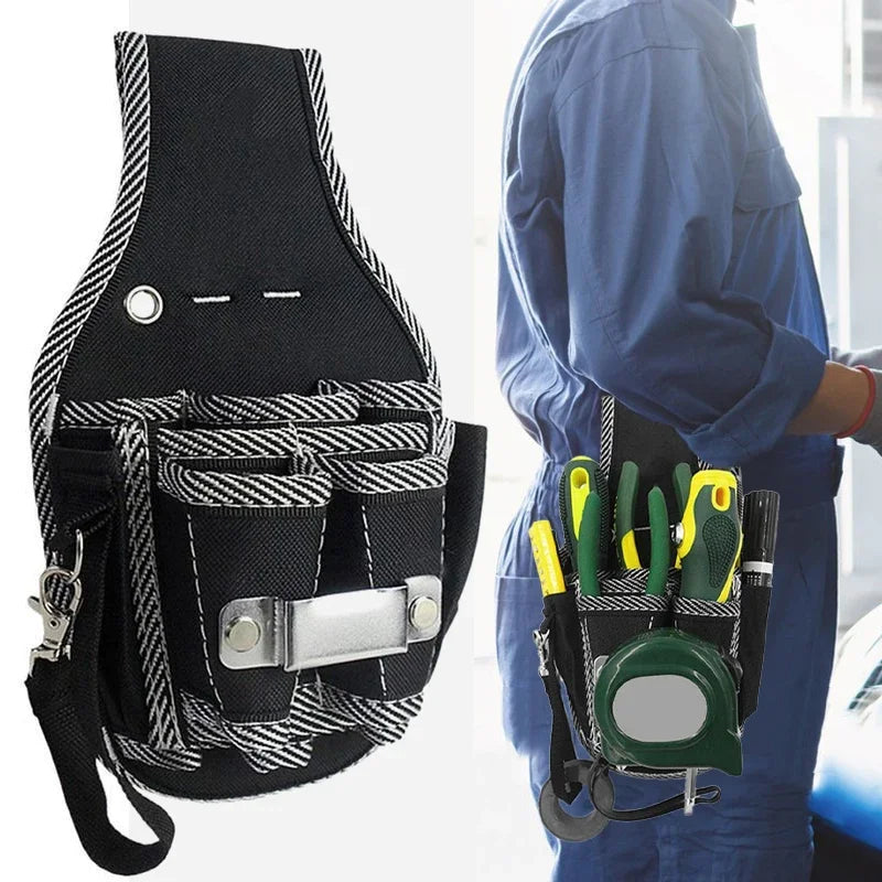 Sac à outils multifonctionnel en tissu Nylon, ceinture à outils, Kit de tournevis, support, sac à outils, pochette de poche, étui de poche pour électricien