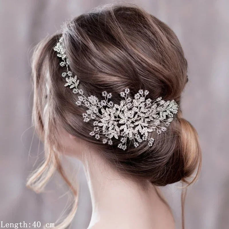Bandeaux et diadèmes fleuris luxueux, accessoires de coiffure de mariage pour femmes, bijoux de cheveux de mariée, bandeau de mariée, coiffe, serre-tête de fête