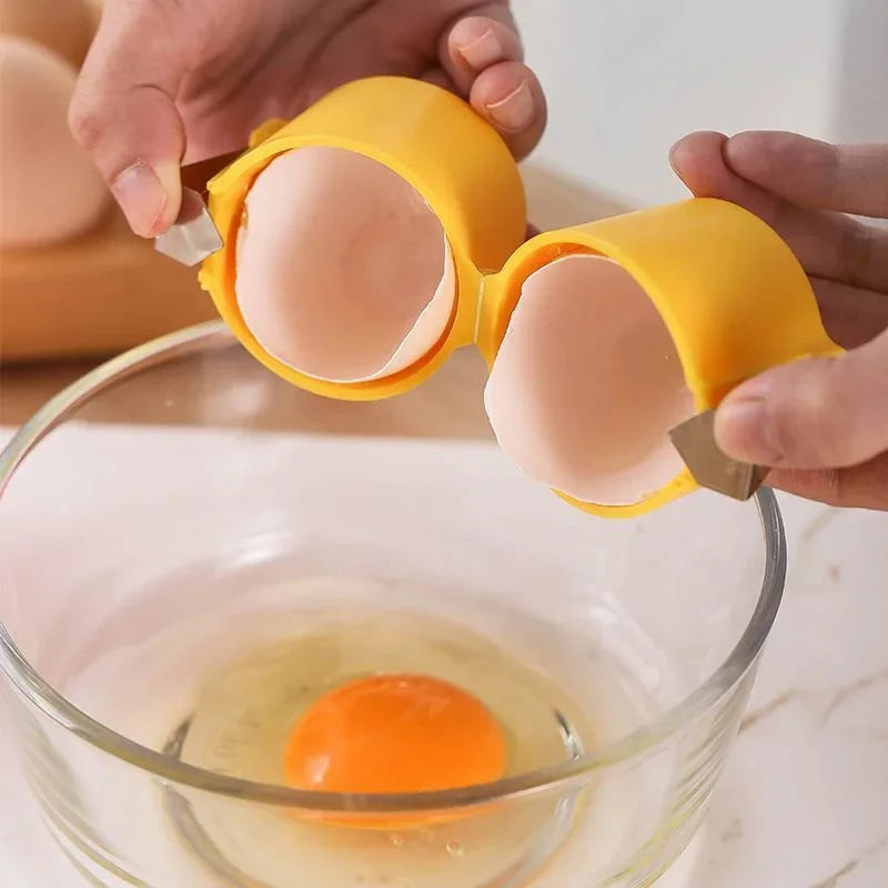High Quality Egg Shell Opener Press Egg Shell Separator Portable Egg Opener Handheld Egg Shell Household Kitchen Baking Tools