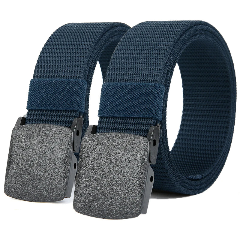 Ceinture pour hommes en plein air décontracté toile ceinture métal gratuit formation Nylon ceinture tactique avec pantalon jean ceinture sport ceintures pour hommes femmes