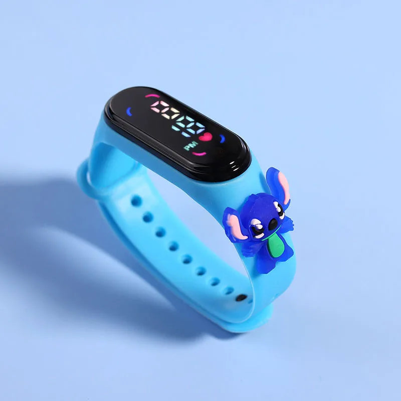 Disney Fashion Mickey Children Watches For Girls Electronic Bracelet Sports Touch LED  Doll Kids Watch Women Waterproof Clock