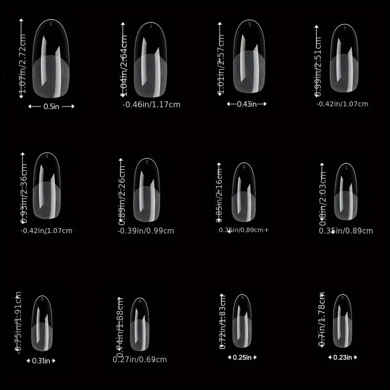 120 capsules d'ongles à pression à couverture complète, forme stiletto, amande, carrée, cercueil, française, faux ongles en gel à tremper, capsules