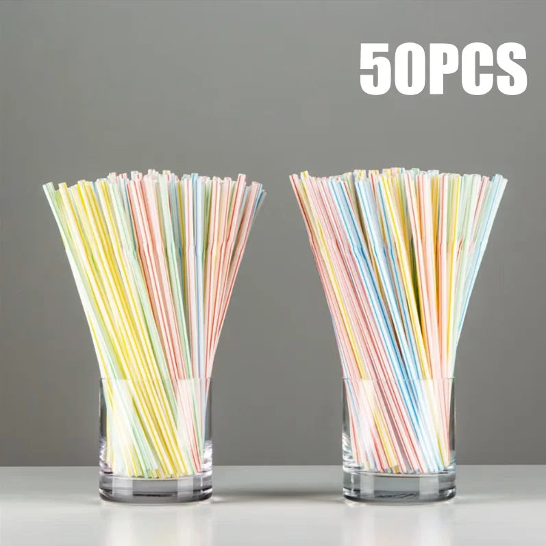 50-1000 pièces paille multicolore boire des pailles d'art pour les fournitures de fête de mariage boisson cuisine Cocktail paille à boire