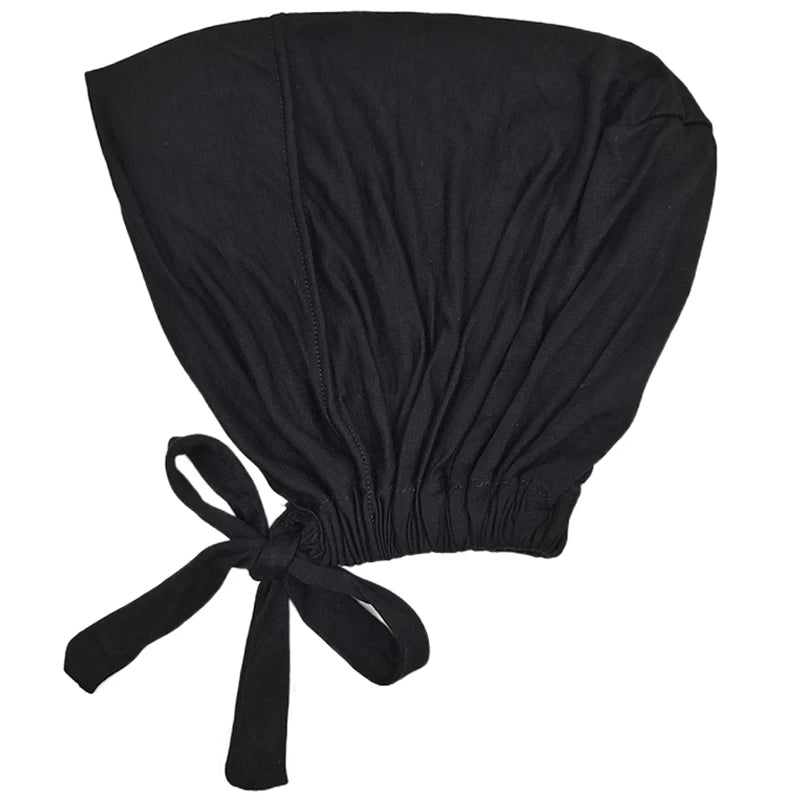 Turban musulman Modal, chapeau intérieur Hijab, sous-écharpe islamique, Bonnet indien, couvre-chef féminin, Turban Mujer Hijab avec corde