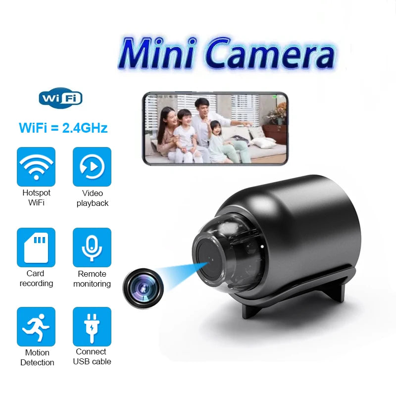 Webcam WiFi 1080P HD, caméra de sécurité intérieure IP IR, vision nocturne, enregistreur vidéo, antivol, moniteur à distance, usbcamera