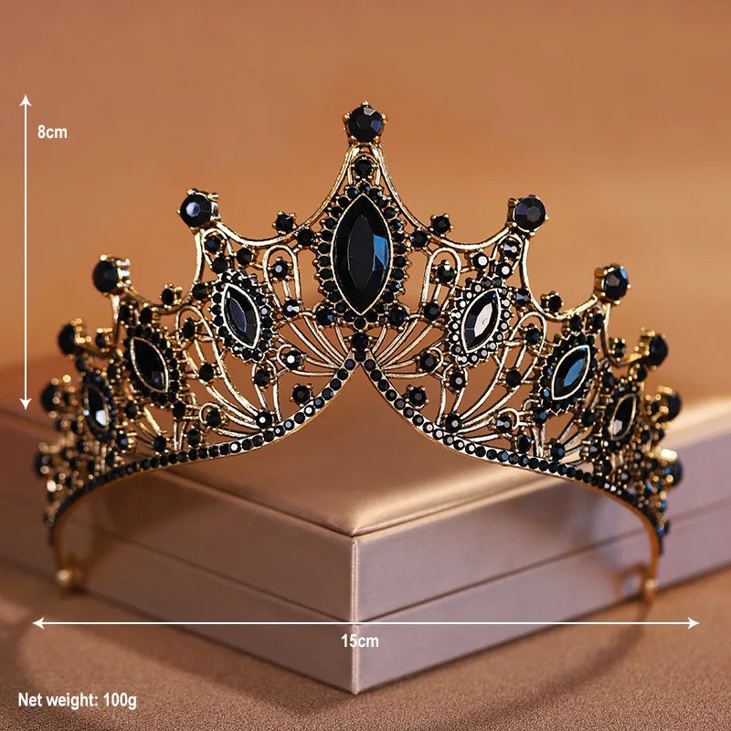 Couronne de mariée en cristal argenté, ornée de strass, idéale pour les mariages et les fêtes