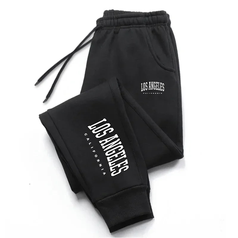 Los Angeles femmes hommes pantalons de survêtement taille élastique décontracté extérieur pantalons de Jogging de haute qualité mode polyvalent pantalon de Sport