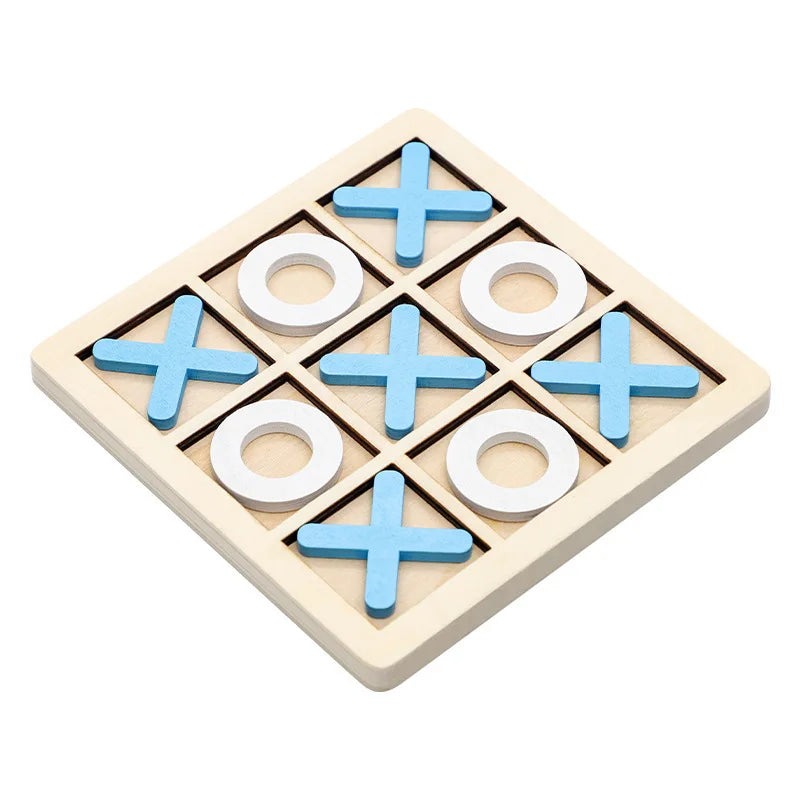 Jeu de puzzle Montessori XO Chess, formes géométriques 3D, jeu de société pour enfants, jouet éducatif en bois