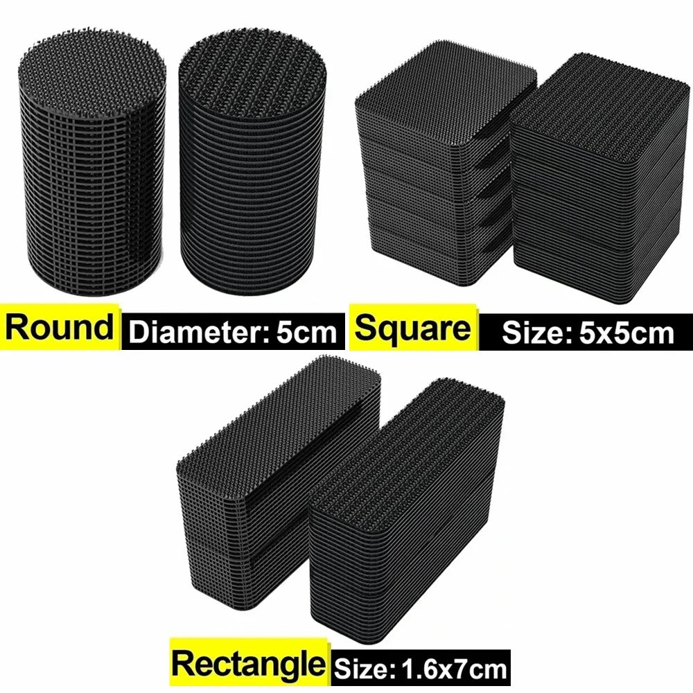 Nouveaux autocollants de fixation de tapis Double face, haute adhérence pour tapis de voiture, patchs fixes, tapis de sol de maison, bandes antidérapantes