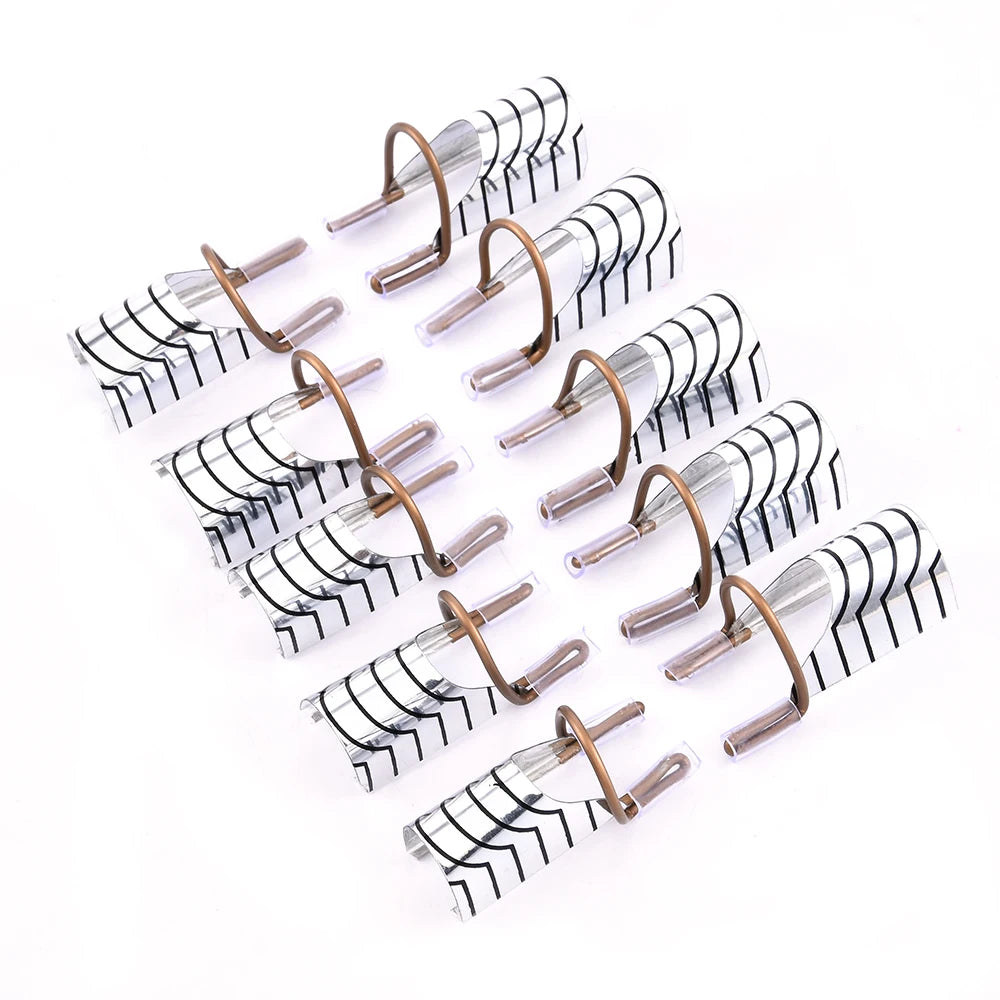 5 pièces par boîte ongles réutilisables forme acrylique français ongles Art conseils vernis UV Gel Extension autocollant feuilles Guide formes outil